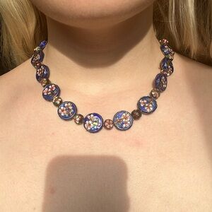 🌻 Beautiful Vintage Floral Beaded Nexklace